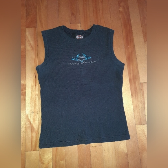 Vintage Harley-Davidson Tank Top 90s style Women’s  Black Kauai Motorcycle - Picture 9 of 9